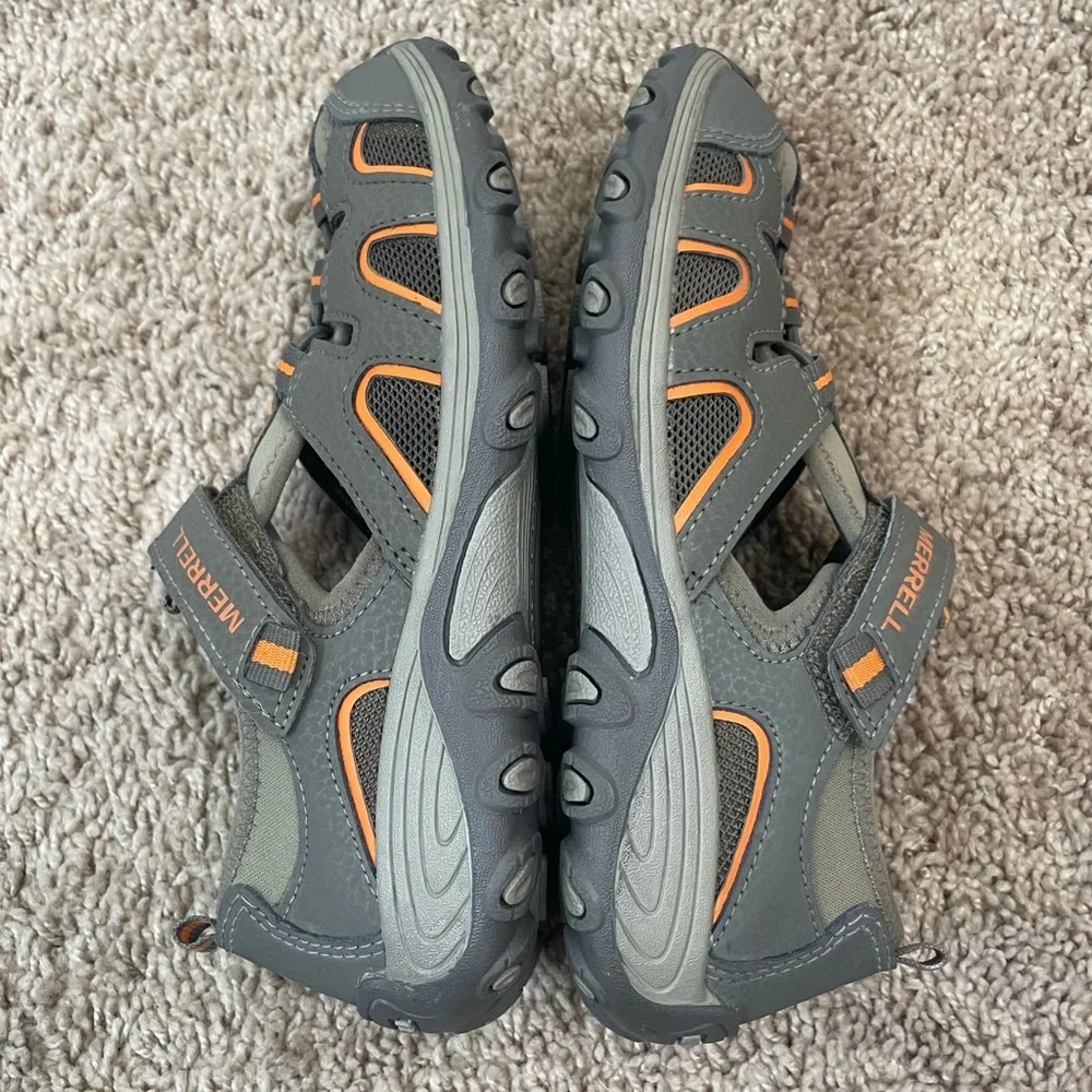 Merrell Kids Hydro H2O Hiker Outdoor Sport Sandal Size 3 Big Kid Gunsmoke/Orange